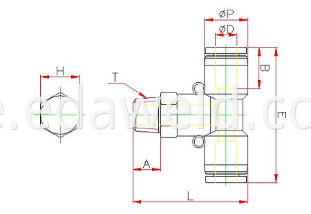 PBT Pneumatic Quick Connector Fittings